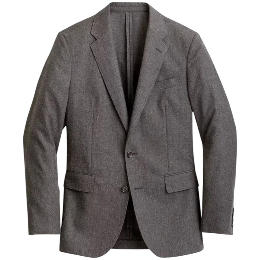 J.Crew Ludlow Slim Unstructured Suit Jacket English Cotton-Wool Twill Moon 36R